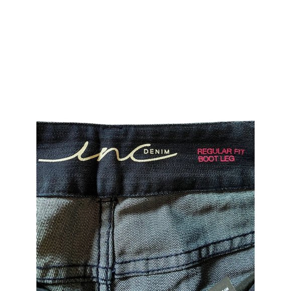 INC Denim Jeans Boot Leg Dark Wash Size 2 Womens low rise - Picture 3 of 6